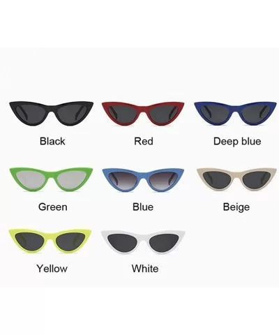 Vintage Mirror Women Cat Eye Sunglasses Luxury Brand Designer Sun Glasses White - Green - CN18YZW4QHO $4.97 Aviator