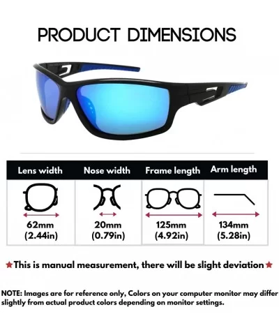 Polarized Sports Wrap Sunglasses for Men Women 100% UV Protection 570052MT - CH183MZIMUL $9.69 Wrap