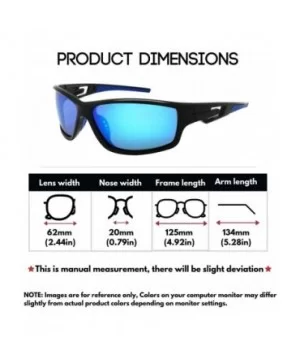 Polarized Sports Wrap Sunglasses for Men Women 100% UV Protection 570052MT - CH183MZIMUL $9.69 Wrap