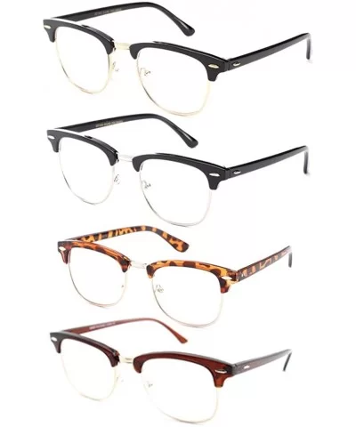 Babo" Slim Oval Style Celebrity Fashionista Pattern Temple Reading Glasses Vintage - 4 Pack Oval Assorted - CV11Z4ZK8YV $12.3...