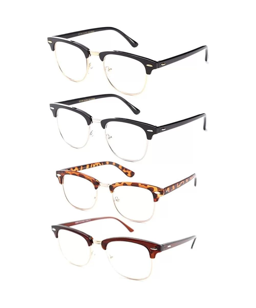 Babo" Slim Oval Style Celebrity Fashionista Pattern Temple Reading Glasses Vintage - 4 Pack Oval Assorted - CV11Z4ZK8YV $12.3...