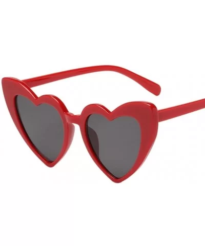 Women Retro Fashion Heart-shaped Shades Sunglasses Integrated UV Glasses - D - C118C0UOSX5 $5.36 Goggle