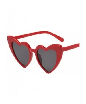 Women Retro Fashion Heart-shaped Shades Sunglasses Integrated UV Glasses - D - C118C0UOSX5 $5.36 Goggle