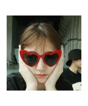 Women Retro Fashion Heart-shaped Shades Sunglasses Integrated UV Glasses - D - C118C0UOSX5 $5.36 Goggle