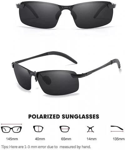 Rectangular Sunglasses for Men Women-Polarized UV400 Rimless Fashion Unisex Driving Sun Glasses - CC18QNSIMQZ $30.25 Rimless