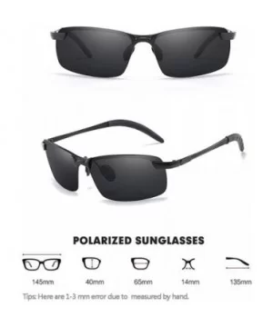 Rectangular Sunglasses for Men Women-Polarized UV400 Rimless Fashion Unisex Driving Sun Glasses - CC18QNSIMQZ $30.25 Rimless