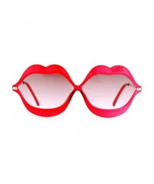 Love Lip Shape Kiss Womens Sunglasses - Red - CW12K07RBGF $5.19 Oval