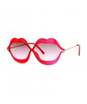 Love Lip Shape Kiss Womens Sunglasses - Red - CW12K07RBGF $5.19 Oval