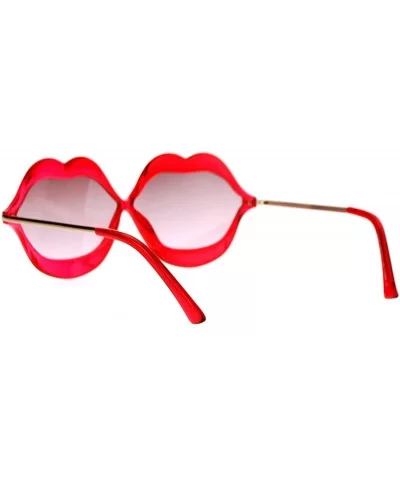 Love Lip Shape Kiss Womens Sunglasses - Red - CW12K07RBGF $5.19 Oval