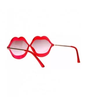 Love Lip Shape Kiss Womens Sunglasses - Red - CW12K07RBGF $5.19 Oval