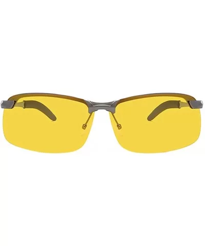 HD Aluminium Polarized Sunglasses Men Safe Driving Fishing UV Protection Sports Outdoor Eyewear - Yellow - CD18SZHX9S0 $4.76 ...