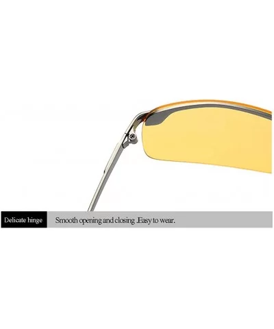 HD Aluminium Polarized Sunglasses Men Safe Driving Fishing UV Protection Sports Outdoor Eyewear - Yellow - CD18SZHX9S0 $4.76 ...