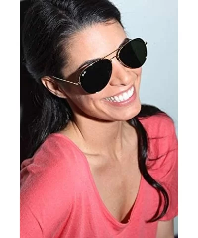 Aviator - Blue/Gold/Green/Gray Mirror Sunglasses - Gray - CE18U92R0E2 $15.62 Oval