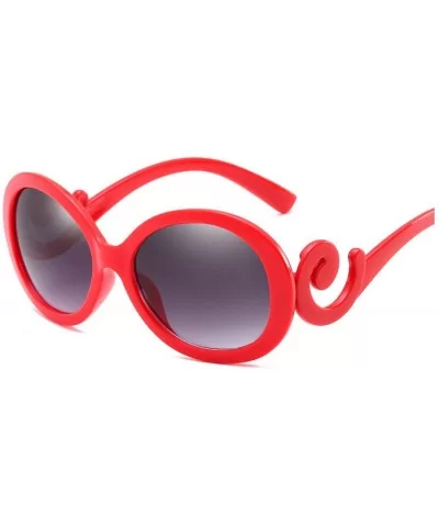 Red Oval Sunglasses Women Retro Brand Design Vintage Sun Glasses Female Ladies Eyewear Feminino UV400 - Red - C4198A4MRZ9 $28...