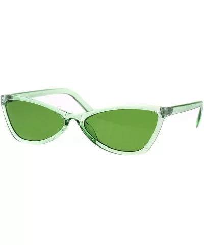 Wide Cateye Butterfly Sunglasses Womens Trendy Translucent Color Frame - Green - C518H8K6K05 $7.77 Butterfly