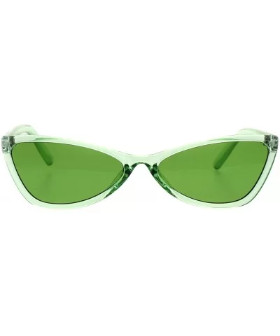 Wide Cateye Butterfly Sunglasses Womens Trendy Translucent Color Frame - Green - C518H8K6K05 $7.77 Butterfly