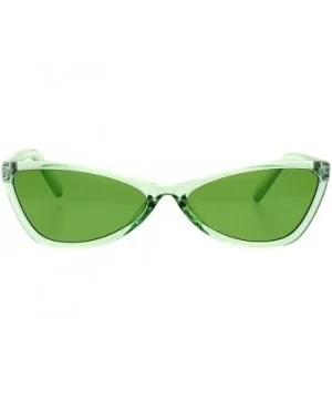 Wide Cateye Butterfly Sunglasses Womens Trendy Translucent Color Frame - Green - C518H8K6K05 $7.77 Butterfly