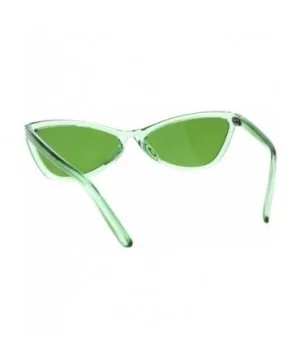 Wide Cateye Butterfly Sunglasses Womens Trendy Translucent Color Frame - Green - C518H8K6K05 $7.77 Butterfly