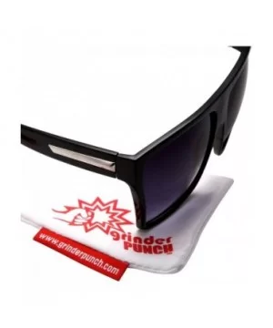 Large Retro Style Square Aviator Flat Top Sunglasses Shades - Black - Solid Lens - CX12BPTWW5R $8.48 Aviator