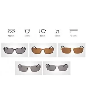 Driving No-polarized Sunglasses Men's Goggles HD Lenses with Case Durable Frame UV Protection - Black Grey - C318KR9Z5KH $9.9...