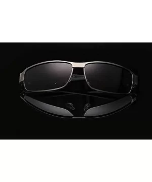 Driving No-polarized Sunglasses Men's Goggles HD Lenses with Case Durable Frame UV Protection - Black Grey - C318KR9Z5KH $9.9...