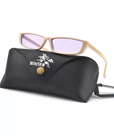 Small Sunglasses Glasses Shades Goggles - White Purple - CX18OAN2ARR $8.62 Goggle