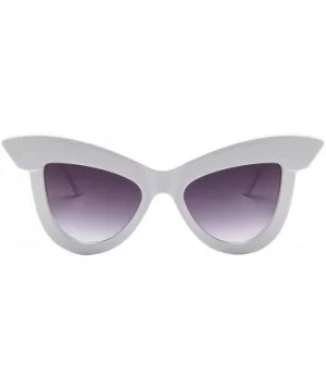 Women Cat Eye Sunglasses Retro Eyeglass Frame Eyewear Unique Personality Colored Glasses - CU18SXDLX39 $8.47 Goggle