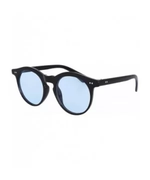 Vintage Round Wayfer Women's Sunglasses - Black Frame/Blue Lens - CQ18U74ZET2 $9.43 Round