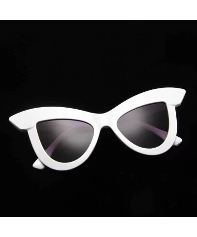 Women Cat Eye Sunglasses Retro Eyeglass Frame Eyewear Unique Personality Colored Glasses - CU18SXDLX39 $8.47 Goggle