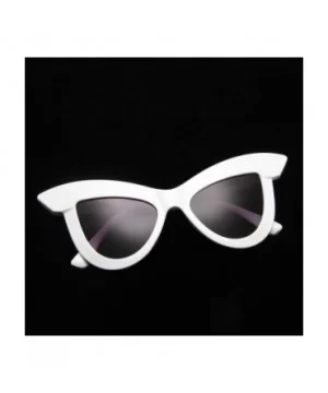 Women Cat Eye Sunglasses Retro Eyeglass Frame Eyewear Unique Personality Colored Glasses - CU18SXDLX39 $8.47 Goggle