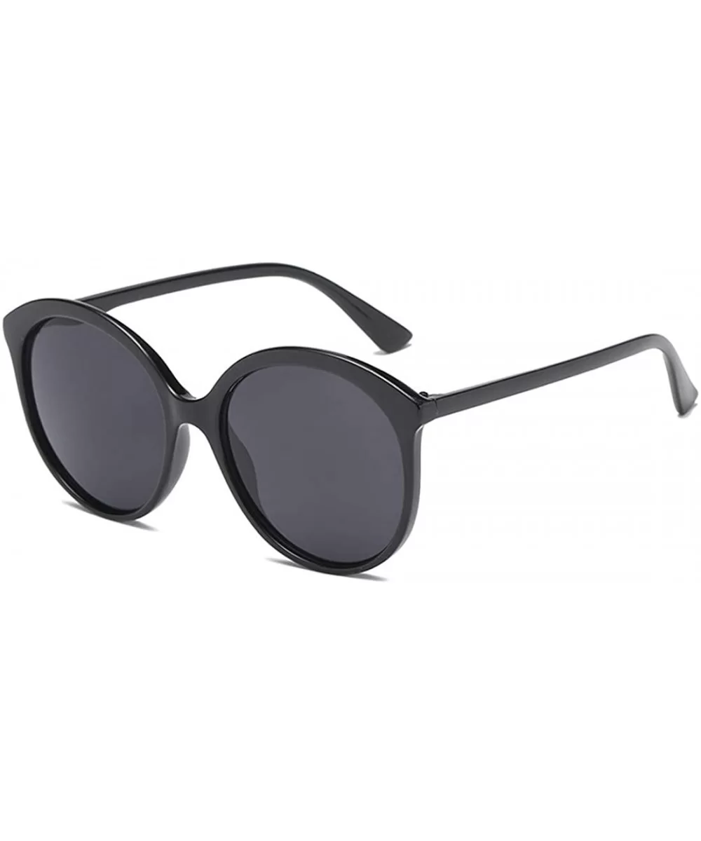 Female Big box Sunglasses Shade Glasses Men and women Sunglasses - Black - C218LLCCITH $5.45 Sport