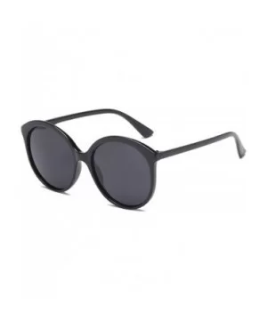 Female Big box Sunglasses Shade Glasses Men and women Sunglasses - Black - C218LLCCITH $5.45 Sport