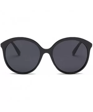 Female Big box Sunglasses Shade Glasses Men and women Sunglasses - Black - C218LLCCITH $5.45 Sport