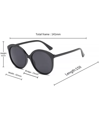 Female Big box Sunglasses Shade Glasses Men and women Sunglasses - Black - C218LLCCITH $5.45 Sport