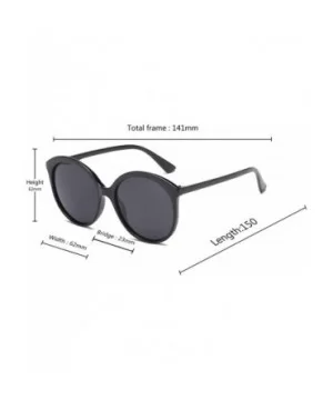 Female Big box Sunglasses Shade Glasses Men and women Sunglasses - Black - C218LLCCITH $5.45 Sport