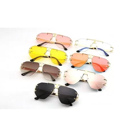 Fashion New Cut Edge Big Frame Retro Punk Style Wind Unisex Sunglasses - Transparent - CY18N9QLDYY $6.89 Butterfly