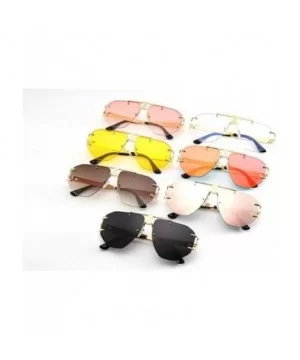 Fashion New Cut Edge Big Frame Retro Punk Style Wind Unisex Sunglasses - Transparent - CY18N9QLDYY $6.89 Butterfly