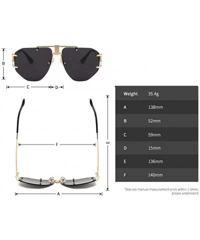 Fashion New Cut Edge Big Frame Retro Punk Style Wind Unisex Sunglasses - Transparent - CY18N9QLDYY $6.89 Butterfly