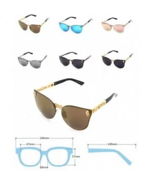 Man and woman Metal sunglasses Oval glasses - C4 - CX18D24IU6Q $11.32 Oval