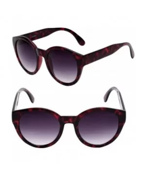 Womens Round Cat Eye Bifocal Sunglasses - 2 Pair Included with Soft Carrying Cases - Sangria - CF196WH6KYD $15.10 Round