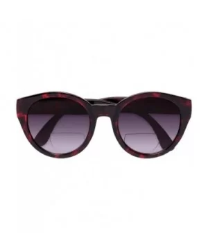 Womens Round Cat Eye Bifocal Sunglasses - 2 Pair Included with Soft Carrying Cases - Sangria - CF196WH6KYD $15.10 Round