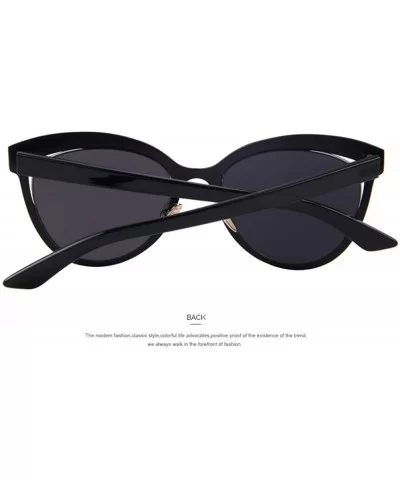 Fashion Women Cat Eye Sunglasses Classic Brand Designer Sunglasses C02 Blue - C04 Red - C218XDUI6CS $9.66 Oversized