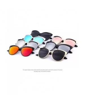 Fashion Women Cat Eye Sunglasses Classic Brand Designer Sunglasses C02 Blue - C04 Red - C218XDUI6CS $9.66 Oversized