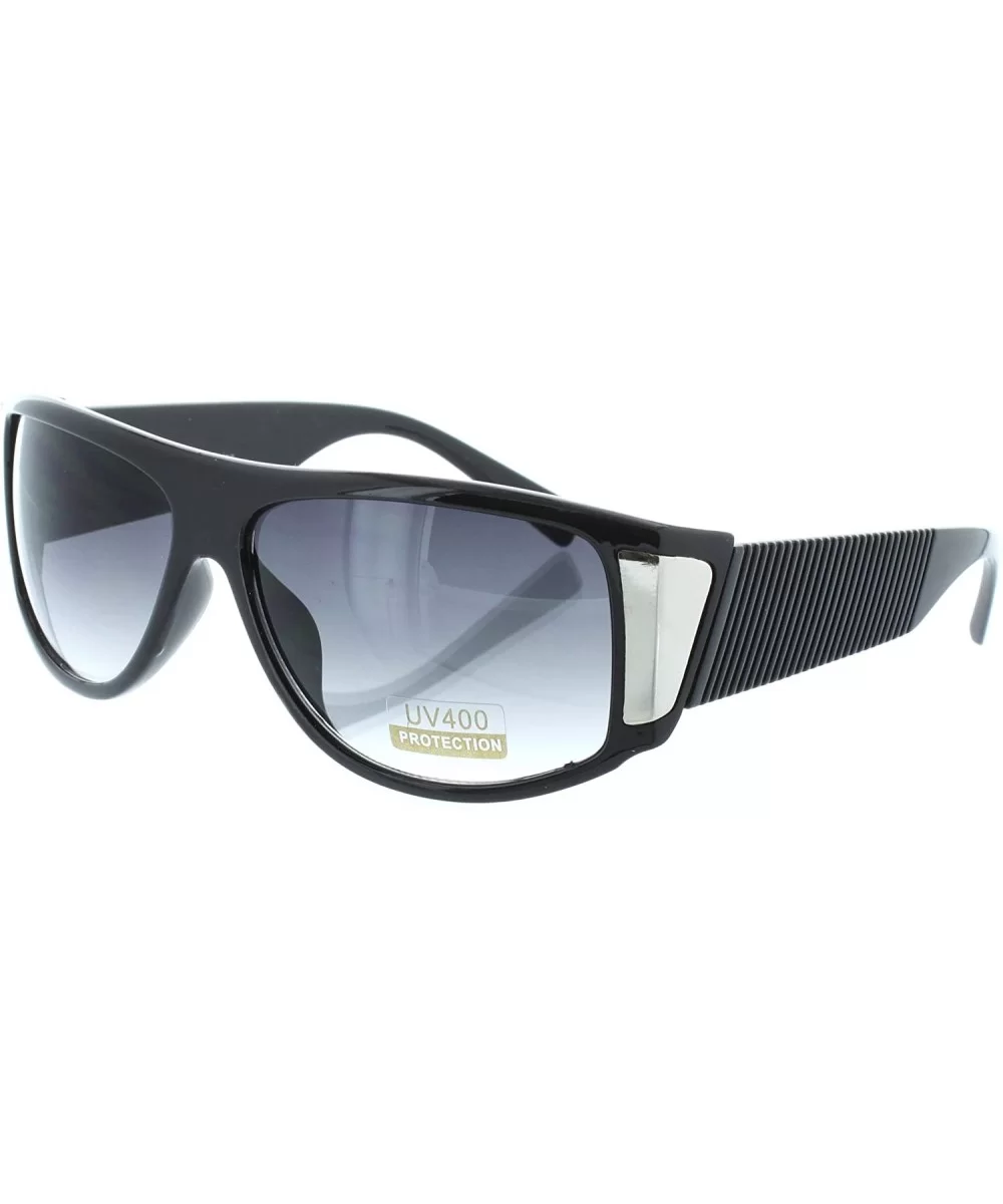 Eyewear Chic Look 56mm Wrap Sunglasses - Black - C911LMUM6NX $7.12 Sport