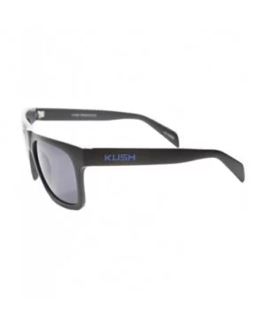 Flat Top Squared-Off Horned Rim Sunglasses - Black-blue Smoke - CO11Y9O5T5B $6.44 Wayfarer