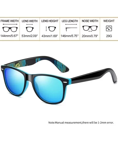 Unisex Polarized Sunglasses Men Women Retro Designer Sun Glasses - 2 Pack (Matte Black+trendy Blue) - C1198KQ2XU9 $11.93 Wayf...