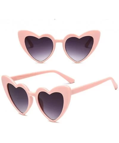 Unisex Vintage style Heart Sunglasses Super Cat Eye Triangle Retro Womens Mens Cobain Jackie O Clout Mod Trendy - CF18HWKUDYT...