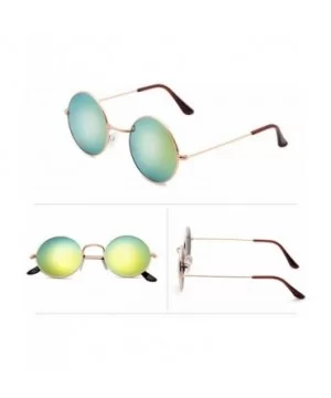 Vintage style Round Sunglasses for Women Plastic Resin UV 400 Protection Sunglasses - Gold - CD18SZU2GWH $13.15 Oval