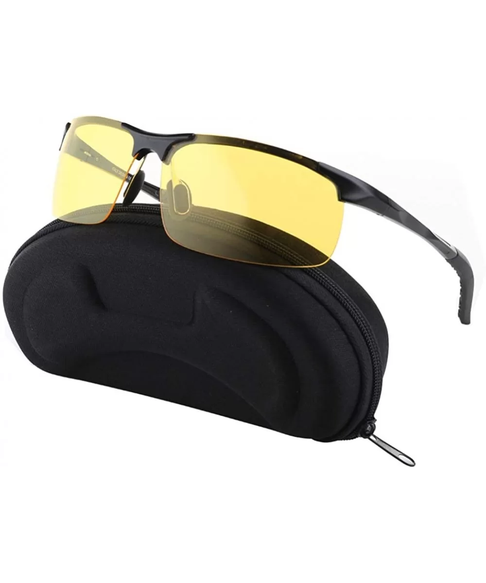 Night Vision Driving Glasses Anti Glare Polarized UV400 Protection Sunglasses - CR17YZ75ZRN $12.25 Sport