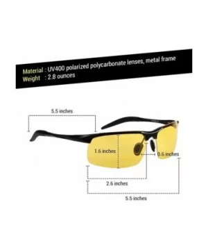 Night Vision Driving Glasses Anti Glare Polarized UV400 Protection Sunglasses - CR17YZ75ZRN $12.25 Sport